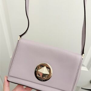 Kate Spade Lilac Crossbody Bag with Gold Accent